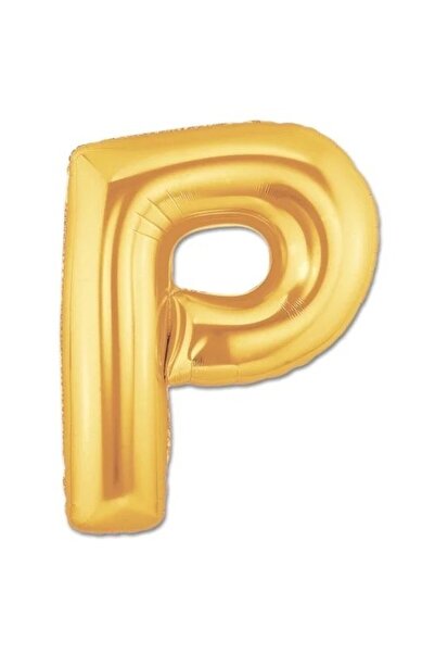 Twin Store P Letter Foil Balloon Gold Color 40 Inch