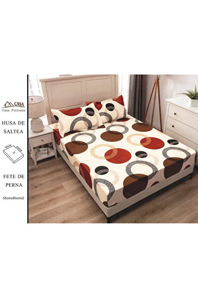 FIONNA.RO Duvet Cover 180x200cm - Beige With Circles