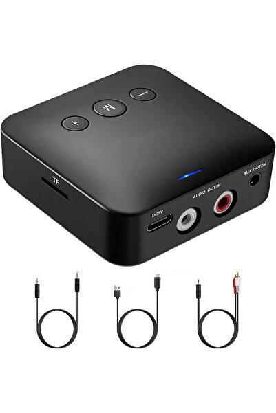 Generic جهاز إرسال واستقبال بلوتوث 5.0 من إكسيفور، محول صوت لاسلكي 3.5 ملم، أ...