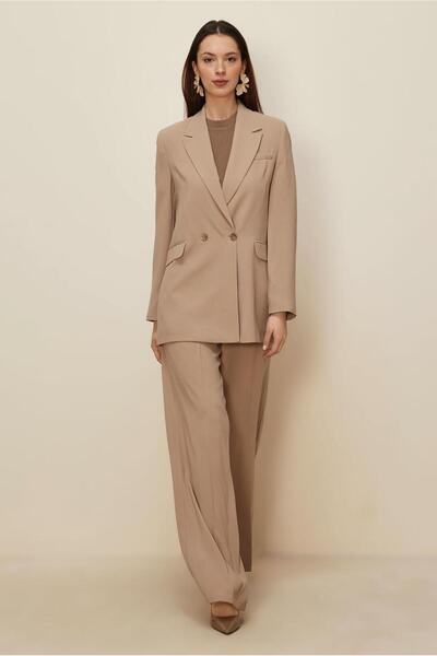 Alvina Kruvaze Collar Pants Suit 30504