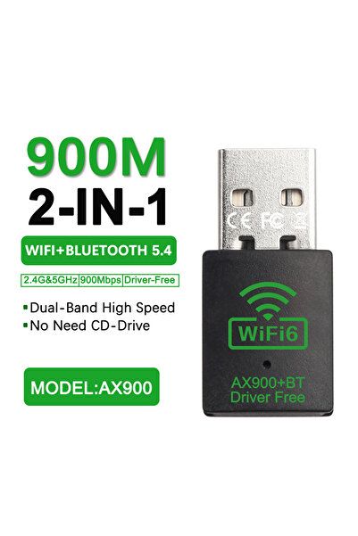 Choice4 محول AX900 USB واي فاي وبلوتوث بسرعة 900 ميجابت في الثانية، ثنائي الن...