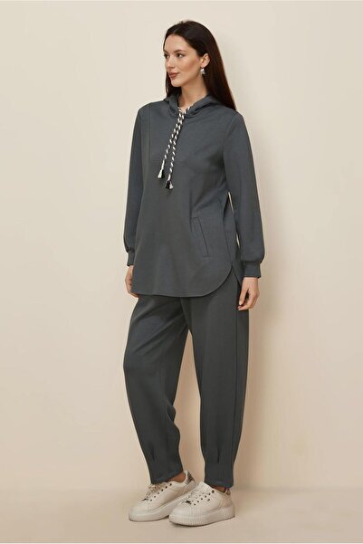 Alvina Hooded Pants Tracksuit Set 45134