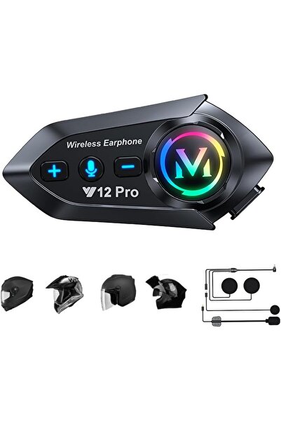 Generic Motorcycle Bluetooth Intercom, Wireless Helmet Headset with Noise Can...