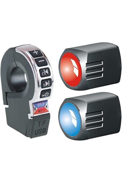 Generic سماعات للدراجات النارية | نظام بوق لاسلكي مع شحن للهاتف، سماعة مقاومة...