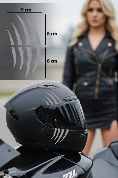 Yalıgraf Reklam Tabela Helmet Claw Sticker Motorcycle Claw Sticker Monster Cl...