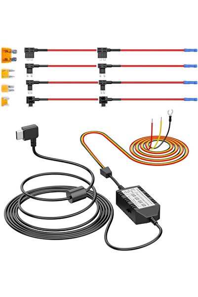 Generic watermelon 3-in-1 Hardwire Kit for Dash Cam with ACC Detection & Park...