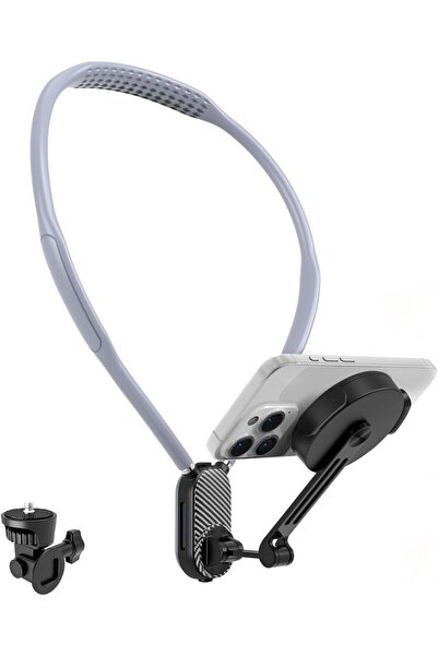 Generic حامل مغناطيسي للرقبة للهواتف وكاميرات الحركة، حامل للرقبة بدون استخدا...