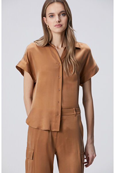 Network Camel Cupro Gömlek