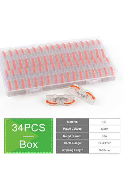 choice2 Boxed NC-221TO 34PCS Boxed Lever Quick Home Wire Connectors Terminals...