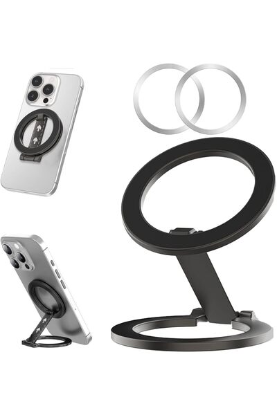 Generic Dual Magnetic Phone Holder for MagSafe Car Mount, 360° Rotation Folda...