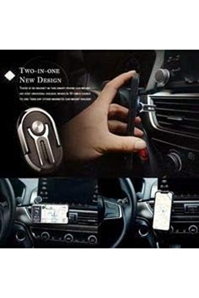 Generic MAAJ Car Phone Holder Multipurpose 2 in 1 Magnetic Finger Ring/Black,...