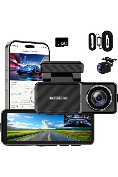 Generic 4K Dash Cam Front and Rear, 4K+1080P WiFi Dashcam,GPS Dashcam with Fr...