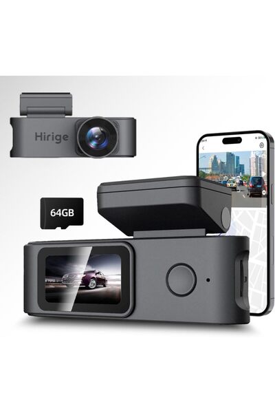 Generic كاميرا أمامية مزدوجة H5PRO بدقة 4K+1080P مع بطاقة ذاكرة 64 جيجابايت م...