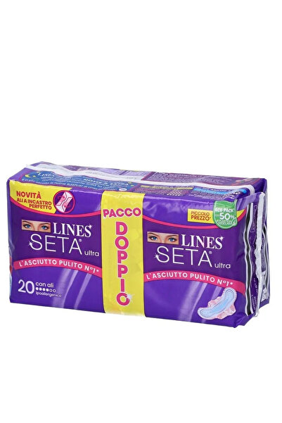Lines Long Hypoallergenic Pads Seta Ultra with Wings, Double Pack 20 pcs