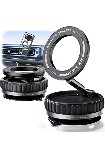 Generic حامل هاتف مغناطيسي يعمل بالشفط الفراغي، قابل للطي والتعديل والدوران 3...