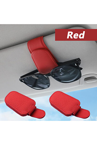 Choice8 Red-2 PCS Sunglasses Holder Is Suitable for Car Sun shades Magnetic L...