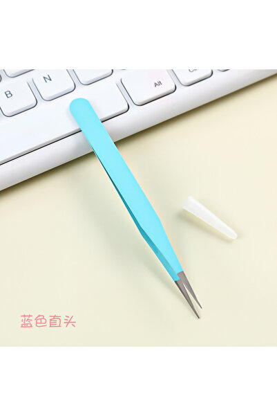 Choice5 Blue Straight Multifunctional Straight and Curved Tip Tweezers Nipper...
