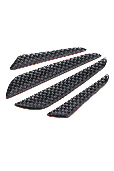 Choice 4 pcs Black 4 Pcs Black Carbon Fiber Car Door Edge Guard Strips Scratc...