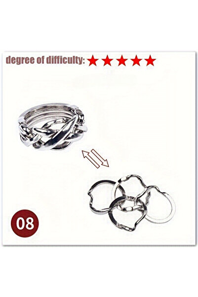 Choice31 8 لعبة ألغاز معدنية كلاسيكية فكرية، لعبة تعليمية صعبة لعيد الميلاد و...