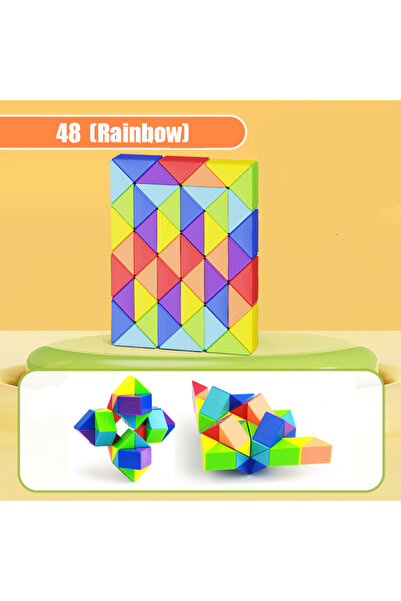 Choice Rainbow 48 Magic Rule Snake Colored Puzzle Toy - Transformable Multi-c...