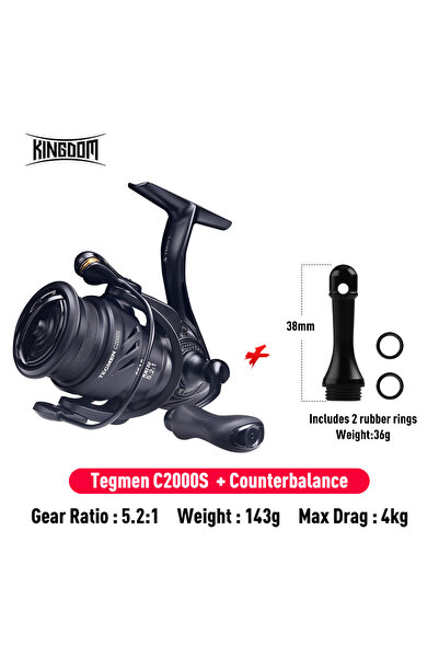 Choice4 بكرة صيد دوارة KINGDOM C200S مع نظام CB Kingdom Tegmen، بنسب تروس 5.2...