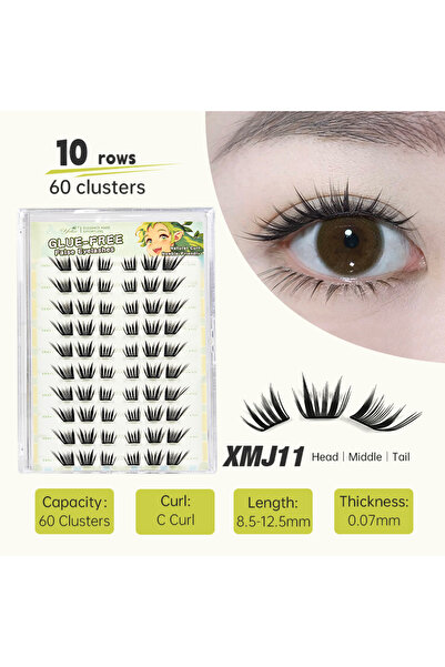 Choice9 رموش يليكس ذاتية اللصق XMJ11، 10 صفوف، بدون غراء، رموش صناعية يمكنكِ ...