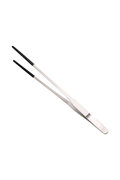 choice2 27cm B 2pcs Bent Tip Tweezers For Crafts Stainless Steel Straight And...