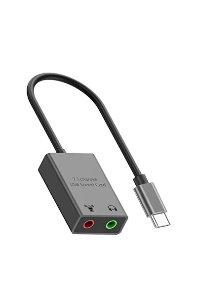 Choice1 بطاقة صوت خارجية من النوع C رمادية اللون، كابل صوت من النوع C إلى مقب...