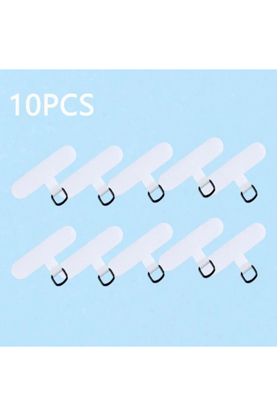 Choice3 10 قطع من حلقات ربط الهاتف الشفافة المصنوعة من النايلون الأبيض (10-1 ...