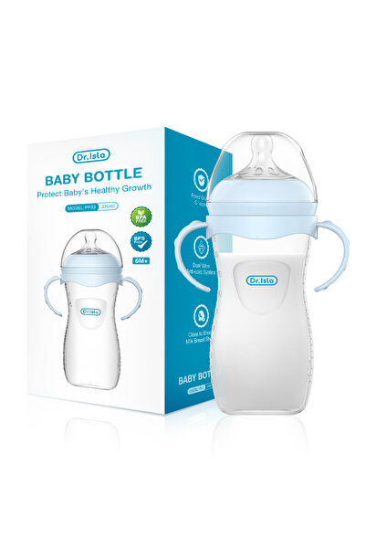 Choice1 زجاجة رضاعة أطفال زرقاء سعة 330 مل (150/240/330 مل) مصنوعة من البولي ...