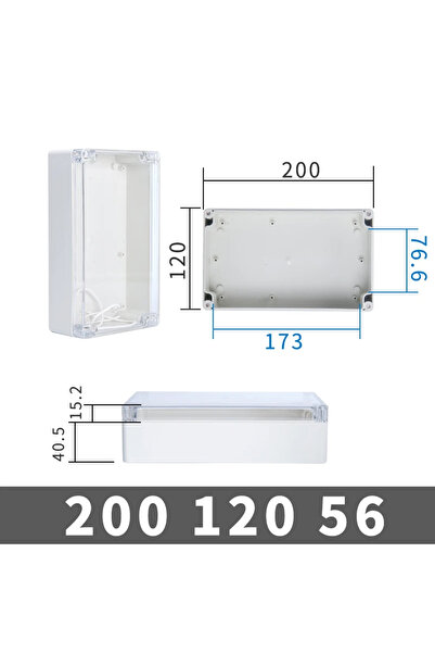 Choice17 200-120-56 صندوق بلاستيكي شفاف مقاوم للماء بمعيار IP67، غلاف مقاوم ل...
