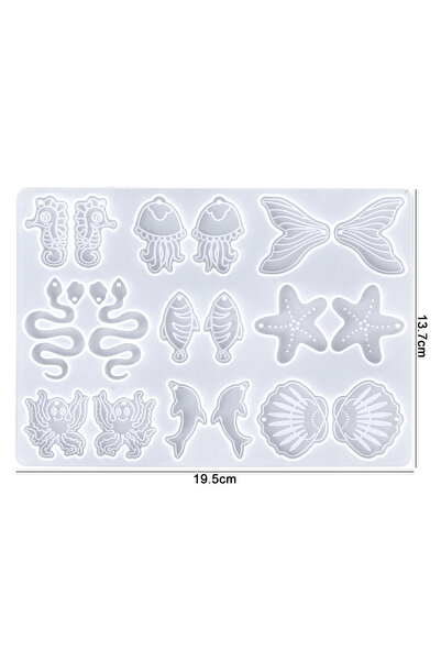 Choice11 27 قالب سيليكون لصنع الأقراط والقلائد، مصنوع من راتنج الإيبوكسي، قوا...