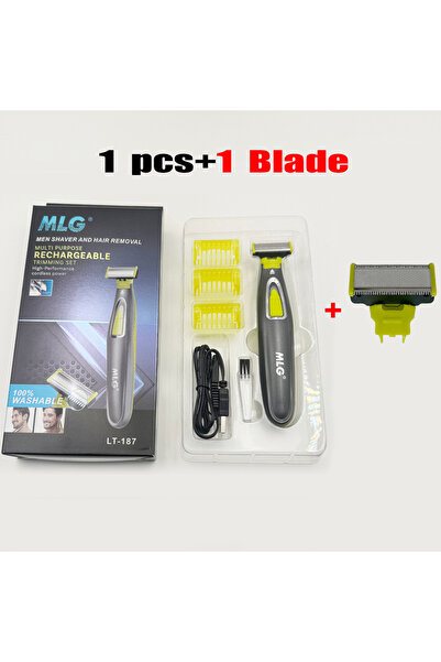 Choice1 1 مشط و1 شفرة ماكينة حلاقة كهربائية KVIFO MLG للرجال والنساء، ماكينة ...