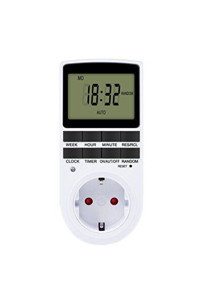 Choice4 مفتاح مؤقت إلكتروني رقمي دوري لمدة 24 ساعة بمقبس أوروبي، متوافق مع مق...