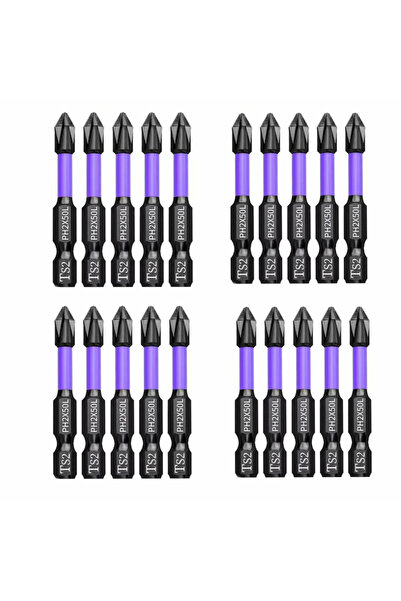 Choice16 50mm 20Pcs 5-60PCS PH2 Impact Driver Bit Set Magnetic Cross Screwdri...
