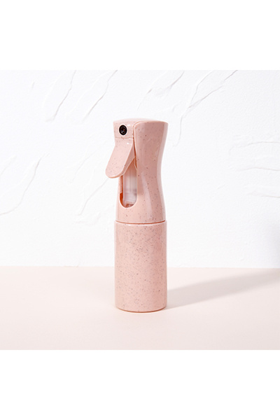 Choice1 زجاجة شامبو بخاخ مستمر وردية اللون سعة 150 مل مصنوعة من قش القمح، قاب...