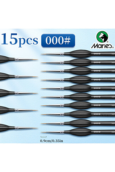 Choice16 مجموعة فرش رسم دقيقة من ماري، 15 قطعة، طقم فرش رسم صغيرة رفيعة للرسم...