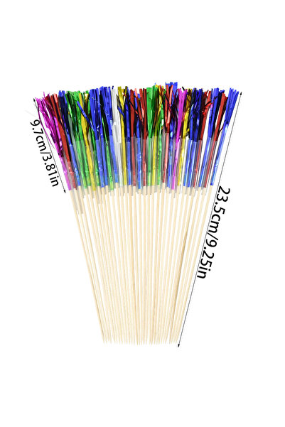 Choice3 50pcs B02 30/50PCS Firework Cupcake Toppers Foil Frill Toothks Holida...