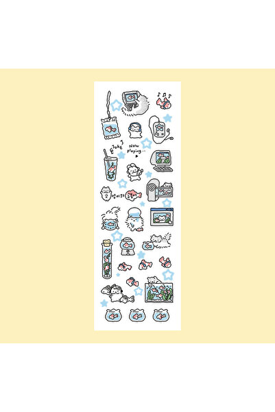 Choice4 A4 1/3Sheets Kawaii Animal Decals Hand Account Diary Scrapbook Sticke...