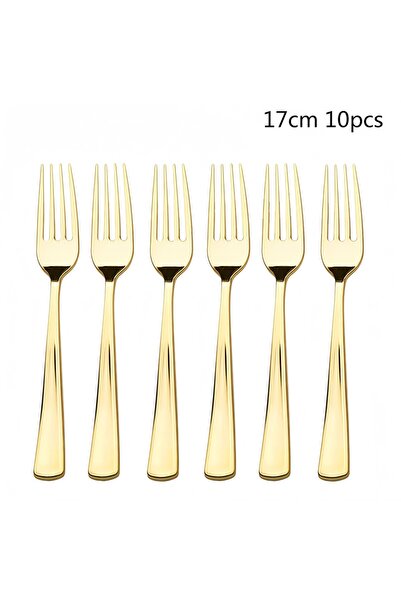 Choice6 طقم أدوات مائدة للاستخدام مرة واحدة مكون من 10 قطع باللونين الأسود وا...