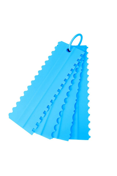 Choice3 مجموعة أدوات خبز منزلية زرقاء مكونة من 4 قطع: مكشطة كريمة، أداة تنعيم...