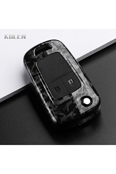 choice2 غطاء مفتاح سيارة من ألياف الكربون ABS بزرين، مناسب لسيارات شيفروليه ك...