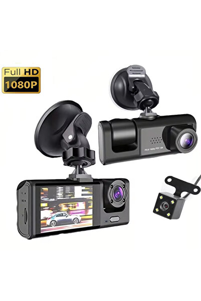 Choice3 كاميرا سيارة ثلاثية القنوات بدقة 1080 بكسل، بدون بطاقة ذاكرة، مزودة ب...