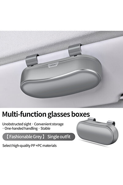 choice2 GRAY Universal Car Sun Visor Glasses Holder Durable ABS Resin Eyeglas...