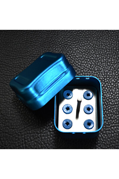 Choice1 علبة حامل رؤوس مكشطة تنظيف الأسنان الزرقاء، علبة تعقيم تلقائي لأدوات ...