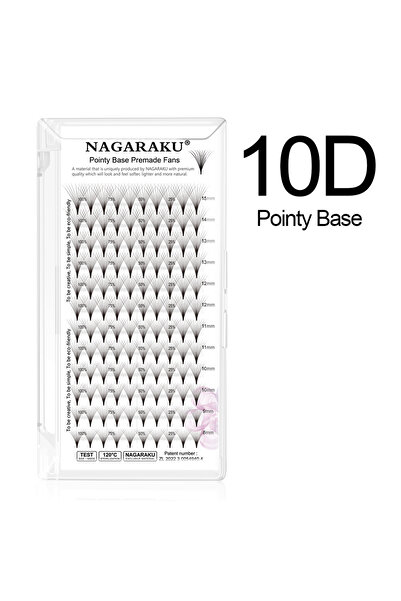 Choice45 13mm D 10D NAGARAKU Sharp Narrow Stem Premade Fans Eyelash Extension...