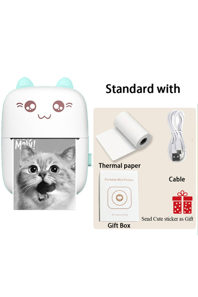 Choice5 طابعة حراري محمولة صغيرة الحجم من بلو، لاسلكية بتقنية بلوتوث، بدقة 20...