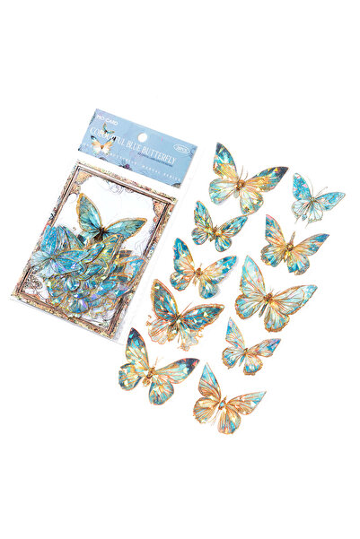 Choice1 ملصقات فراشات ليزرية جمالية من يوفون، 20 قطعة/عبوة، ملصقات لامعة جميل...