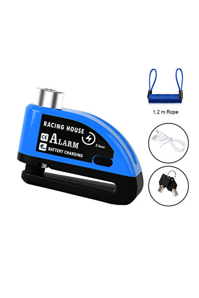 Choice4 حبل قفل أزرق جديد، إنذار فرامل قرصية للدراجات النارية، أمان، قرص عجلة...