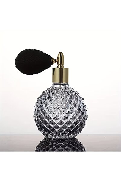choice2 زجاجة عطر كريستالية عتيقة محمولة رمادية اللون سعة 100 مل مزودة ببخاخ ...